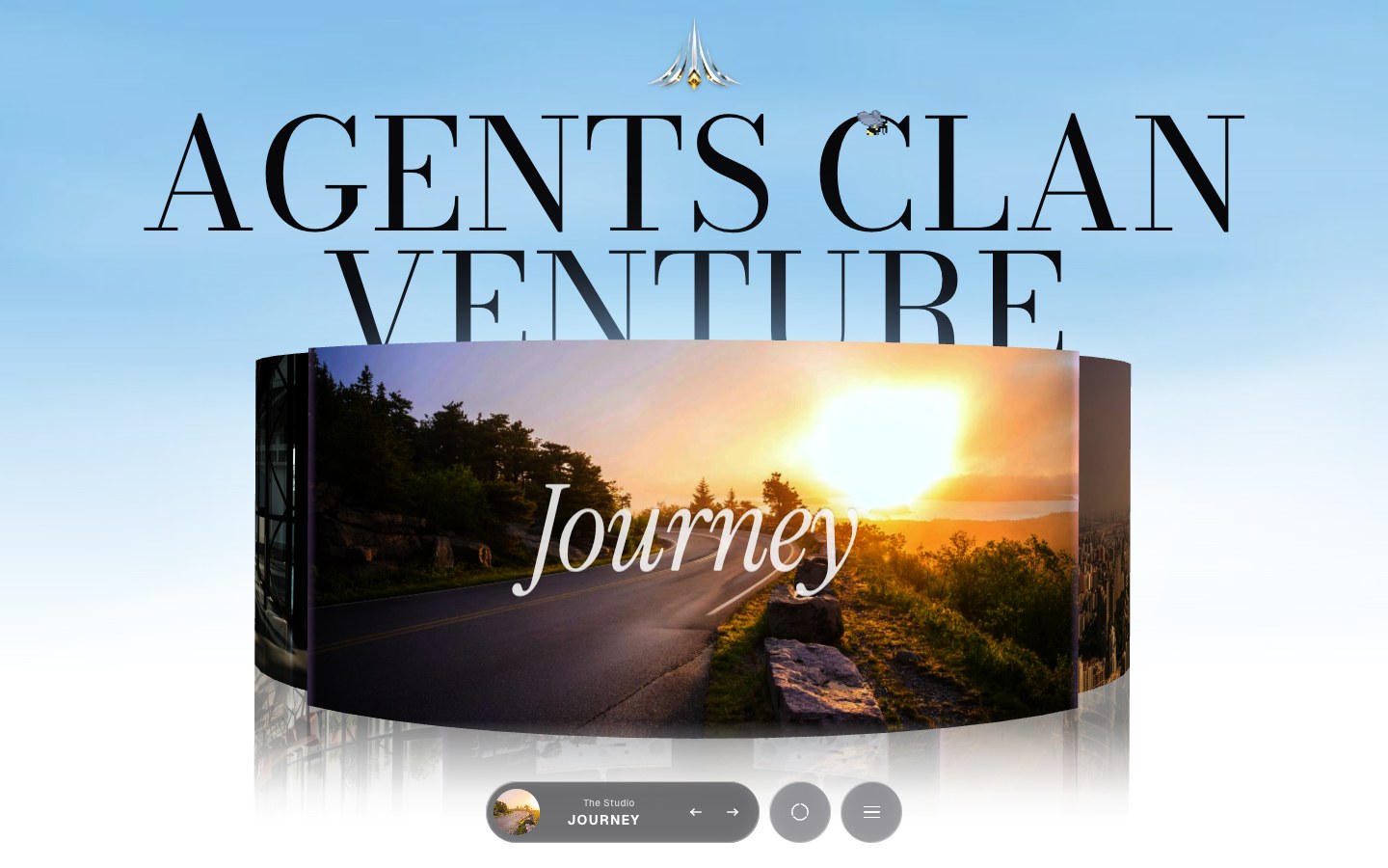 Agents Clan Venture website presenting the studio’s journey