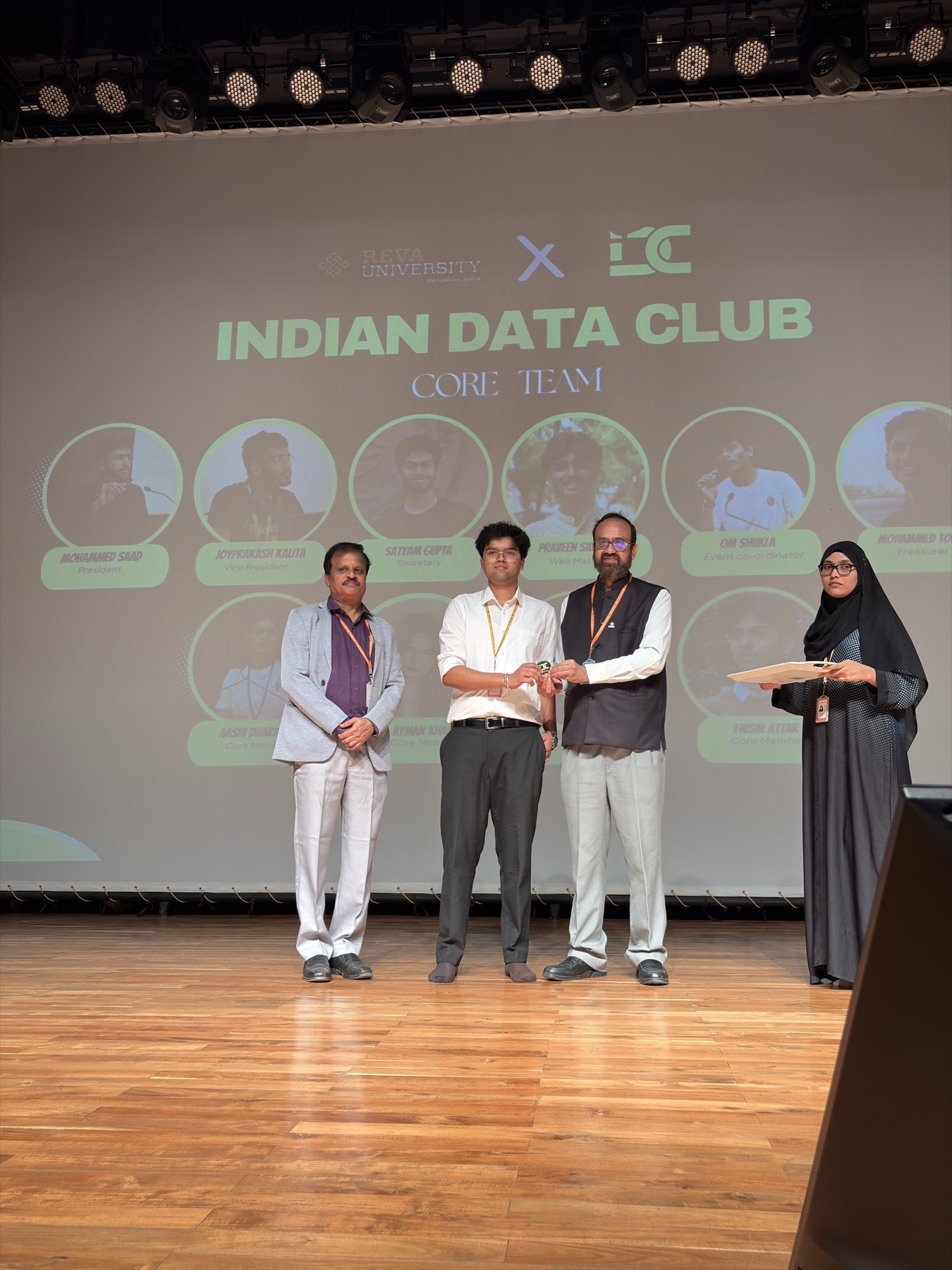 An Indian Data Club event on stage