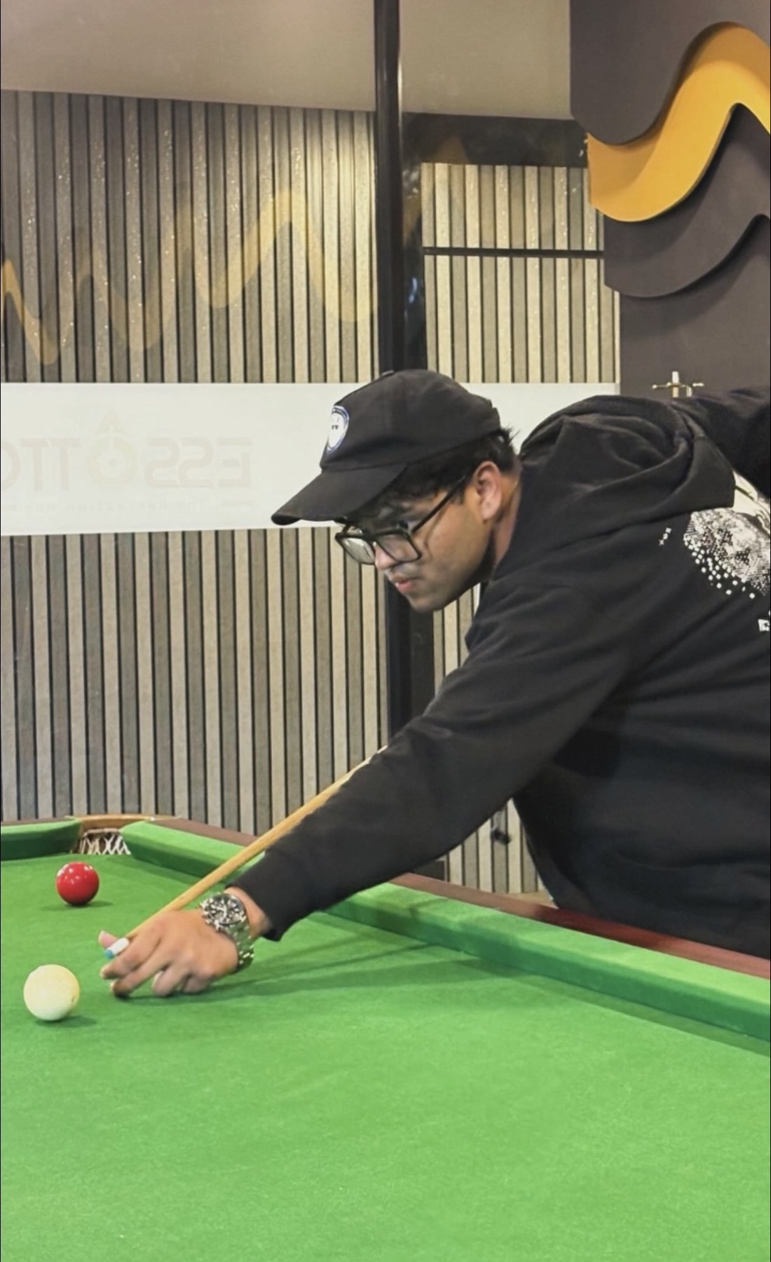 Somesh playing pool